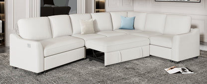 1st Choice Sectional Sleeper Sofa with Pull-Out Bed Modern L-Shape