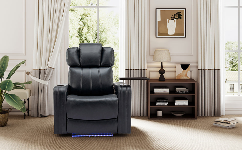 1st Choice Theater Recliner with 360° Swivel Tray Table