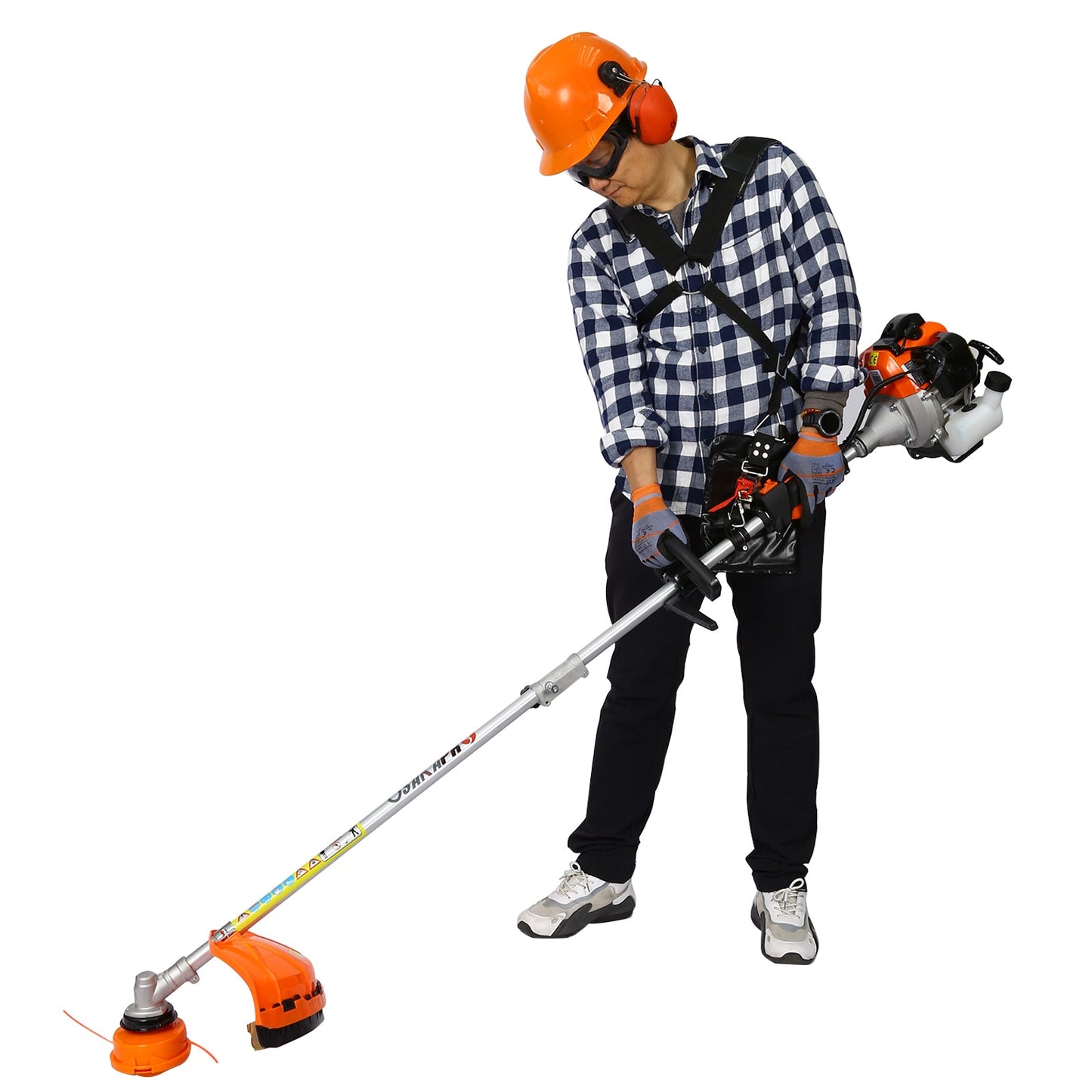 4 in 1 Multi - Functional Trimming Tool, 52CC 2 - Cycle Garden Tool System with Gas Pole Saw, Hedge Trimmer, Grass Trimmer, and Brush Cutter EPA Compliant - 1st Choice Furniture Direct