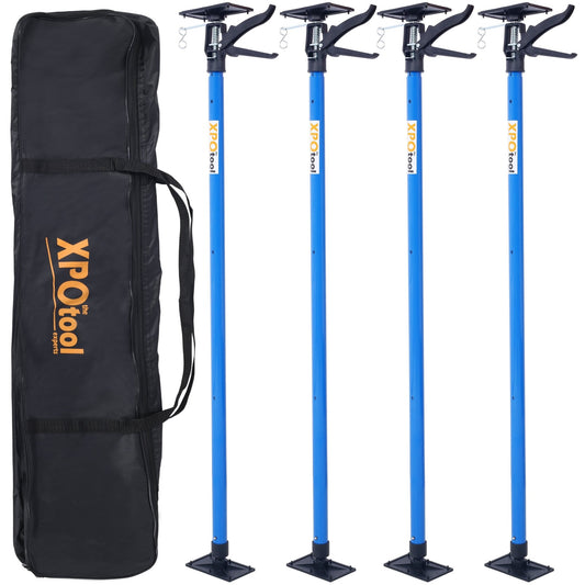 4 Pack Adjustable Support Pole,Steel 3rd Hand Support System,Support Rod for Jacks Cargo Bars Drywalls,Cabinet Jacks for Installing Cabinets,Extends from 45 to 114 Inch ,with carry bag - 1st Choice Furniture Direct