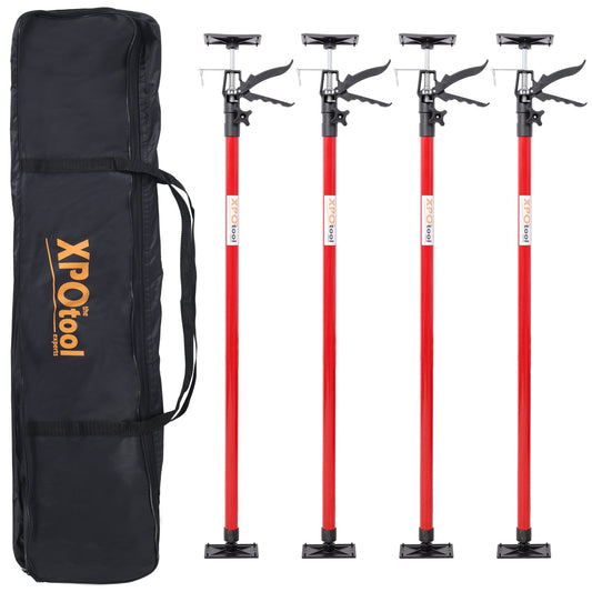 4 Pack Adjustable Support Pole,Steel 3rd Hand Support System,Support Rod for Jacks Cargo Bars Drywalls,Cabinet Jacks for Installing Cabinets,Extends from 45 to 114 Inch ,with carry bag - 1st Choice Furniture Direct