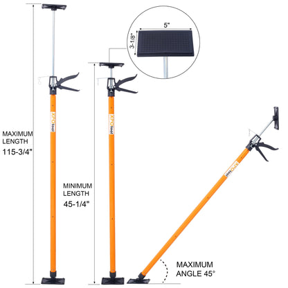 4 Pack Adjustable Support Pole,Steel 3rd Hand Support System,Support Rod for Jacks Cargo Bars Drywalls,Cabinet Jacks for Installing Cabinets,Extends from 45 to 114 Inch ,with carry bag - 1st Choice Furniture Direct