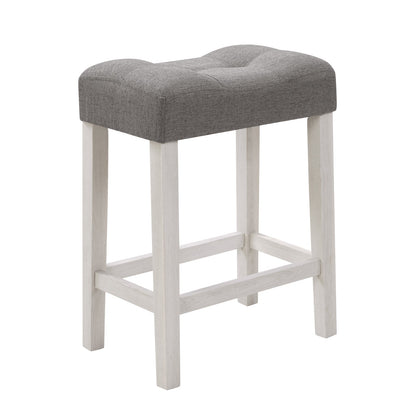 4 - Piece Bar Table Set with Power Outlet | White & Grey Sofa Table with 3 Stools - 1st Choice Furniture Direct