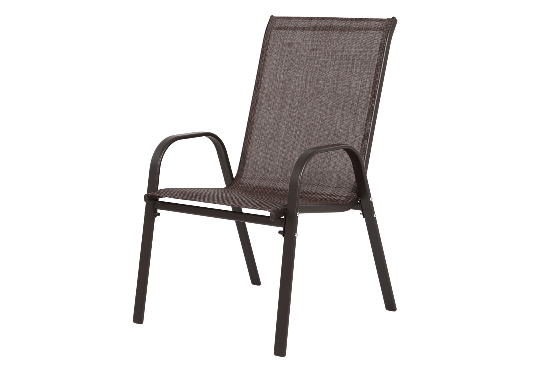 4-Piece Brown Outdoor Patio Chair Set with Steel Frame - 1st Choice Furniture Direct