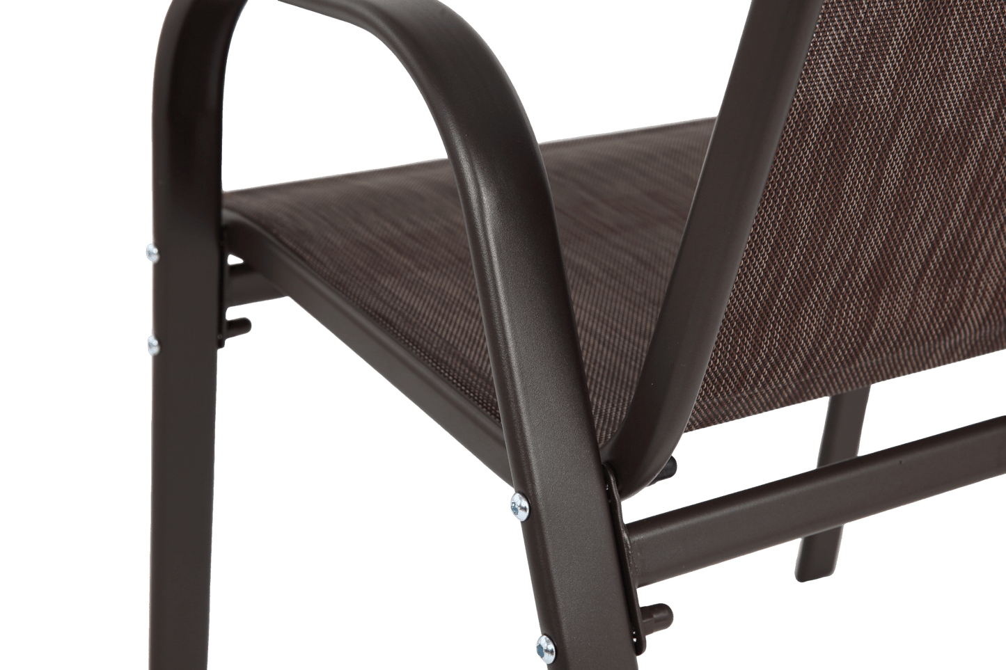 4-Piece Brown Outdoor Patio Chair Set with Steel Frame - 1st Choice Furniture Direct