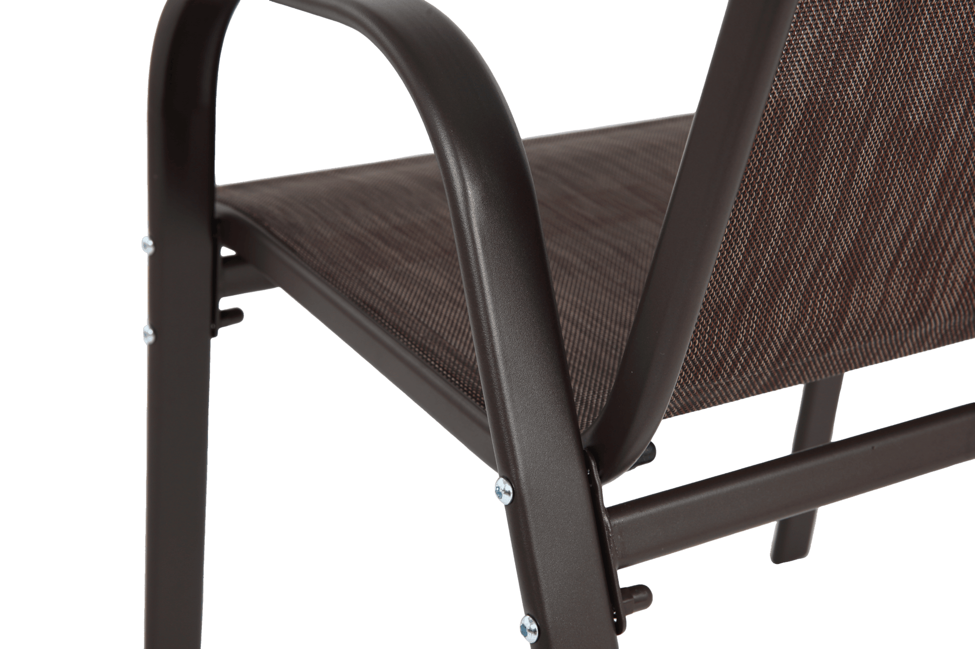 4-Piece Brown Outdoor Patio Chair Set with Steel Frame - 1st Choice Furniture Direct
