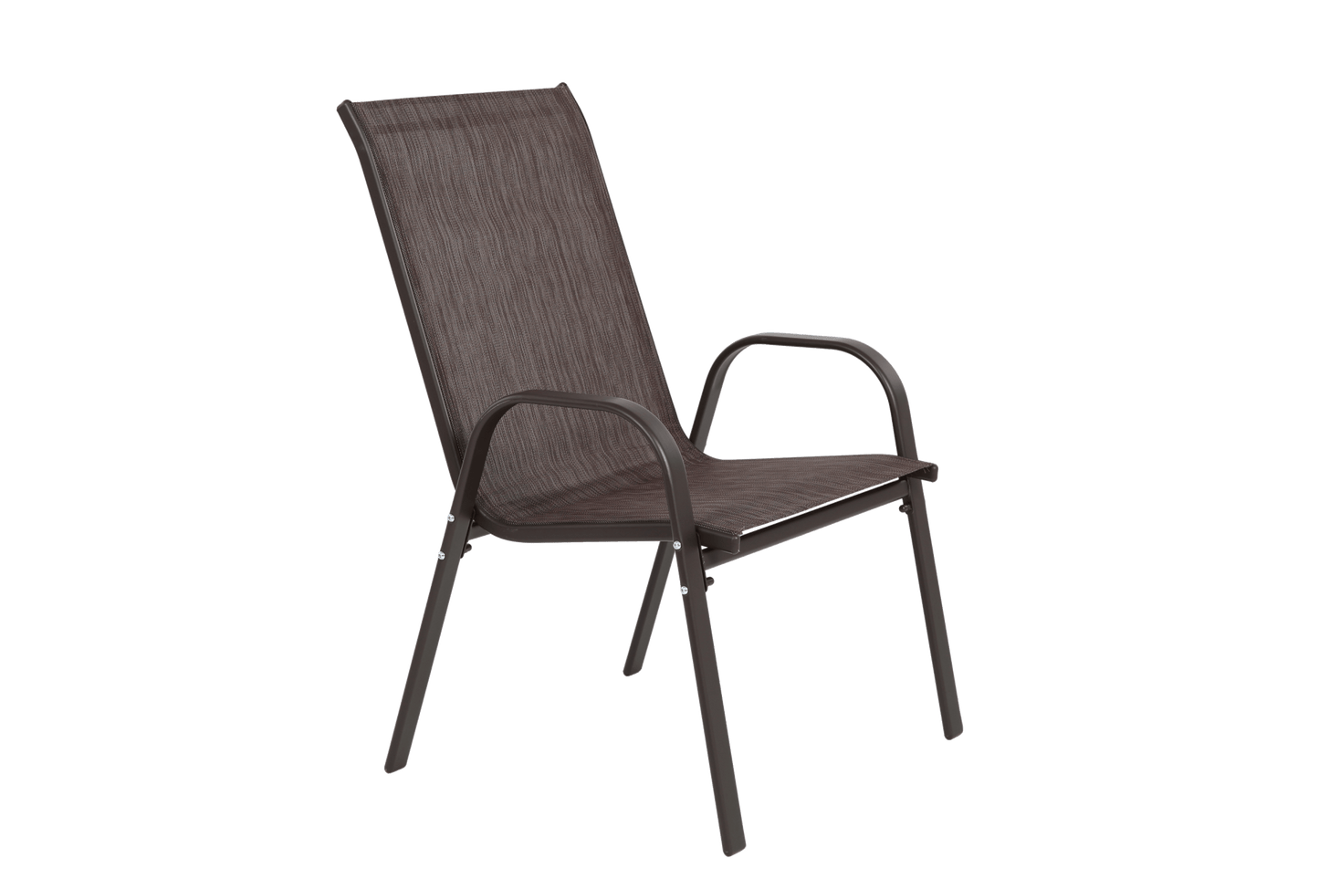 4-Piece Brown Outdoor Patio Chair Set with Steel Frame - 1st Choice Furniture Direct