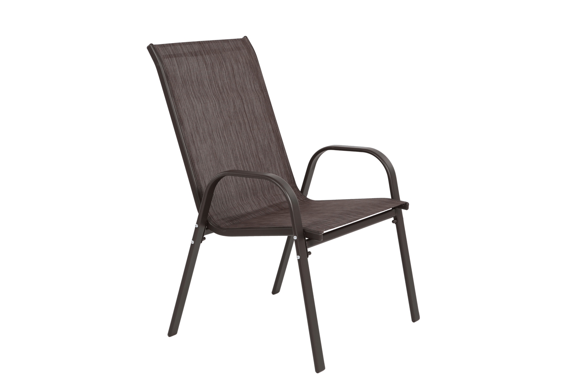 4-Piece Brown Outdoor Patio Chair Set with Steel Frame - 1st Choice Furniture Direct