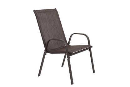 4-Piece Brown Outdoor Patio Chair Set with Steel Frame - 1st Choice Furniture Direct