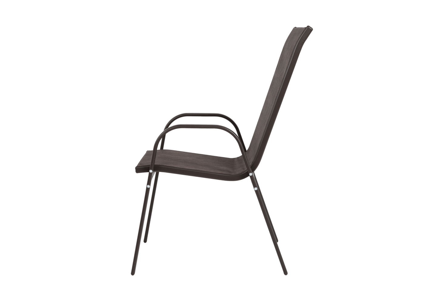4-Piece Brown Outdoor Patio Chair Set with Steel Frame - 1st Choice Furniture Direct