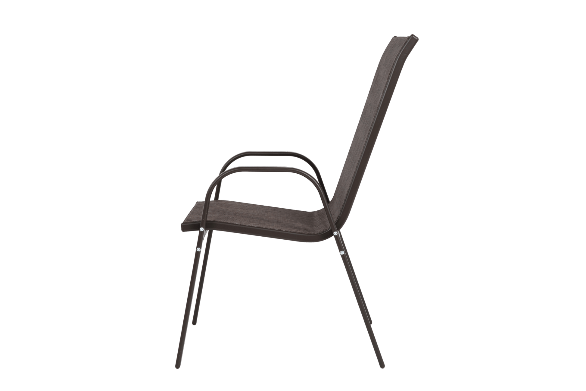4-Piece Brown Outdoor Patio Chair Set with Steel Frame - 1st Choice Furniture Direct