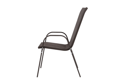 4-Piece Brown Outdoor Patio Chair Set with Steel Frame - 1st Choice Furniture Direct