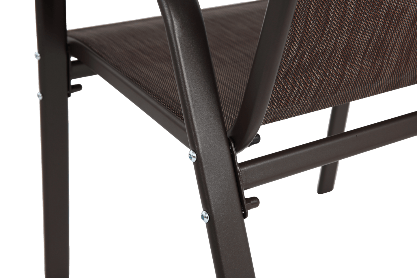 4-Piece Brown Outdoor Patio Chair Set with Steel Frame - 1st Choice Furniture Direct