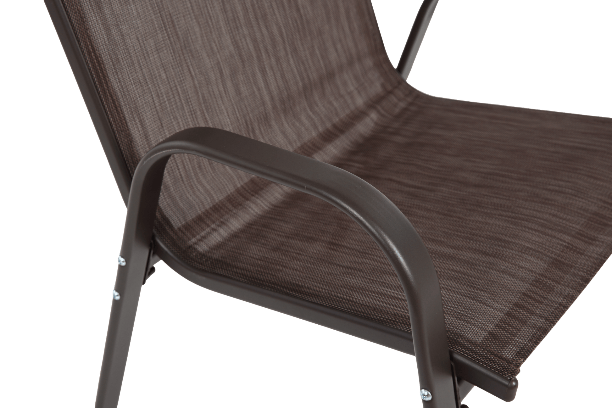 4-Piece Brown Outdoor Patio Chair Set with Steel Frame - 1st Choice Furniture Direct