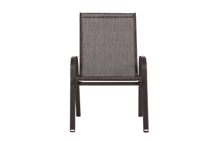 4-Piece Brown Outdoor Patio Chair Set with Steel Frame - 1st Choice Furniture Direct