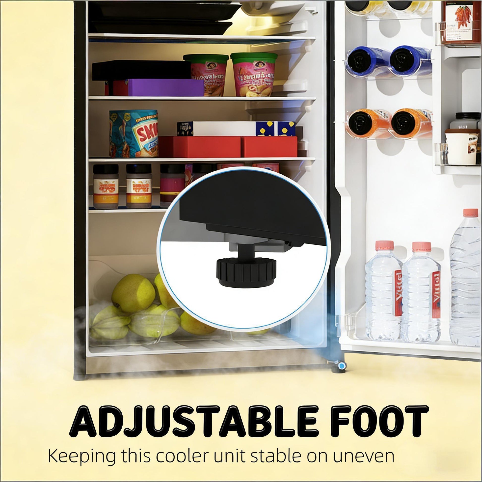 4.0 Cu. Ft. Compact Refrigerator with Freezer | Black Mini Fridge - 1st Choice Furniture Direct