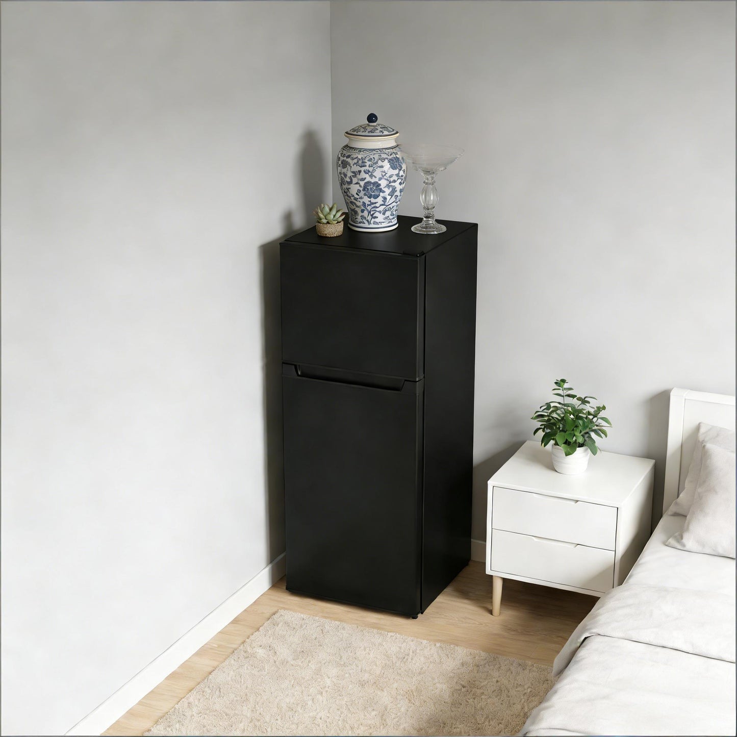 4.0 Cu. Ft. Compact Refrigerator with Freezer | Black Mini Fridge - 1st Choice Furniture Direct