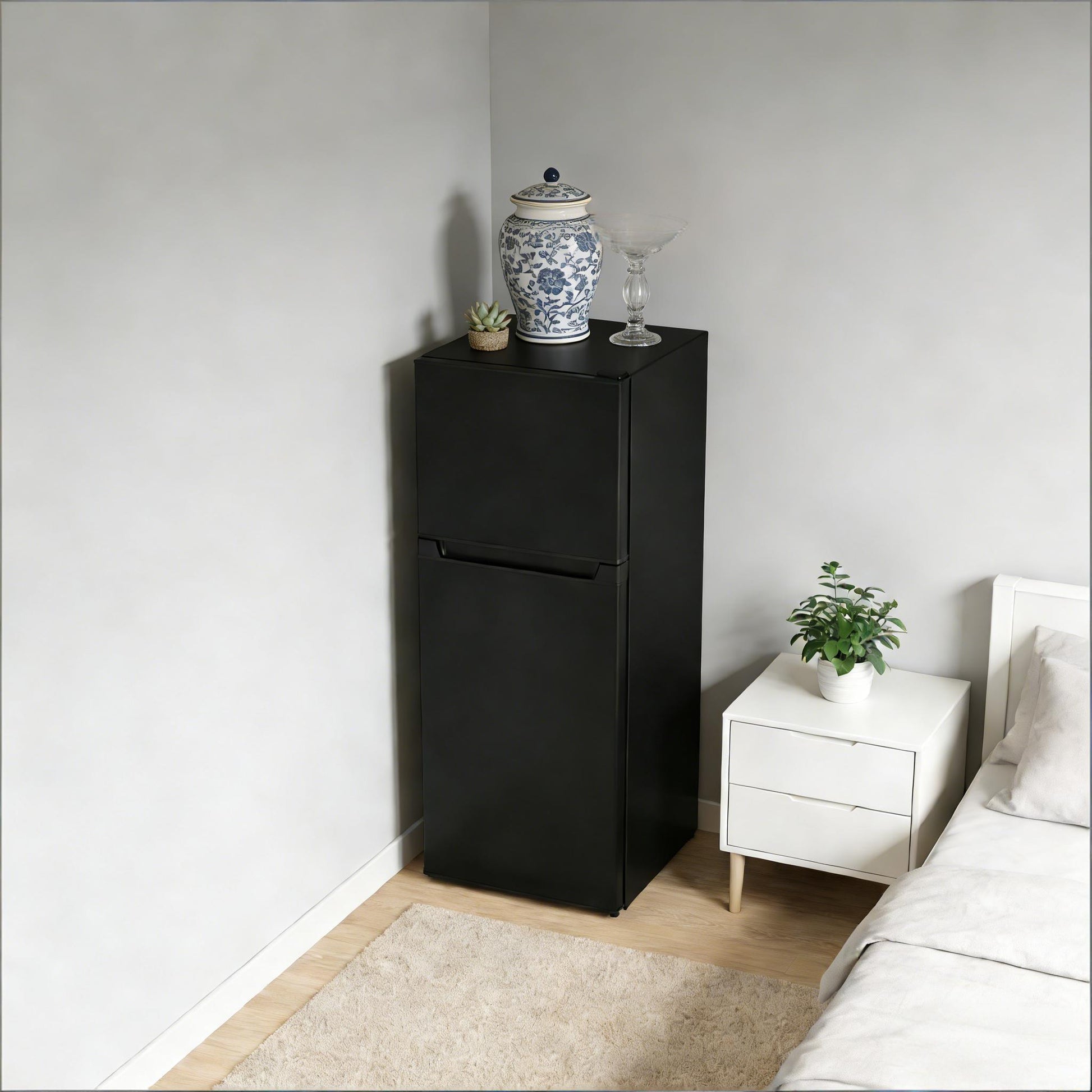 4.0 Cu. Ft. Compact Refrigerator with Freezer | Black Mini Fridge - 1st Choice Furniture Direct