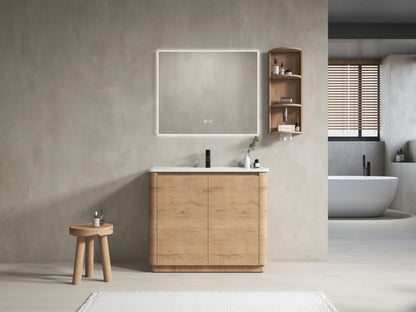 40'' Freestanding Bathroom Vanity with Ceramic Sink & 2 - Soft - Close Door and Storage Rack, KD - Packing, Plywood - 1st Choice Furniture Direct