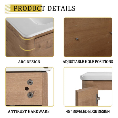 40'' Freestanding Bathroom Vanity with Ceramic Sink & 2 - Soft - Close Door and Storage Rack, KD - Packing, Plywood - 1st Choice Furniture Direct