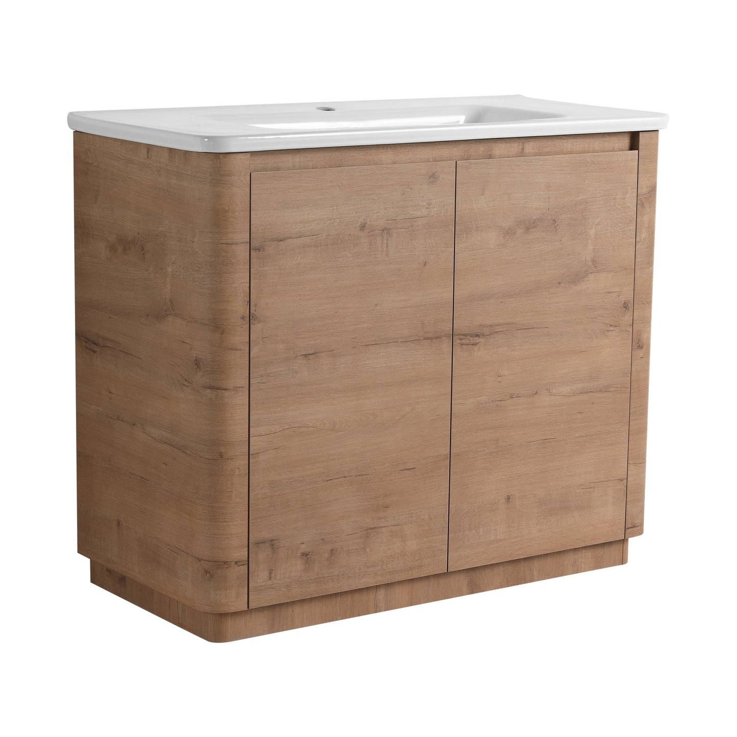 40'' Freestanding Bathroom Vanity with White Ceramic Sink & 2 - Soft - Close Door, KD - Packing, Plywood - 1st Choice Furniture Direct