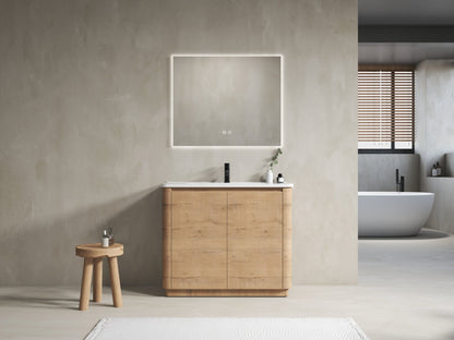 40'' Freestanding Bathroom Vanity with White Ceramic Sink & 2 - Soft - Close Door, KD - Packing, Plywood - 1st Choice Furniture Direct