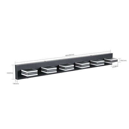 40' Modern 6 - Light LED Vanity Light - Sleek Bathroom Wall Fixture, Iron & Acrylic, Dimmable & Energy - Efficient, Ideal for Mirror Lighting - 1st Choice Furniture Direct