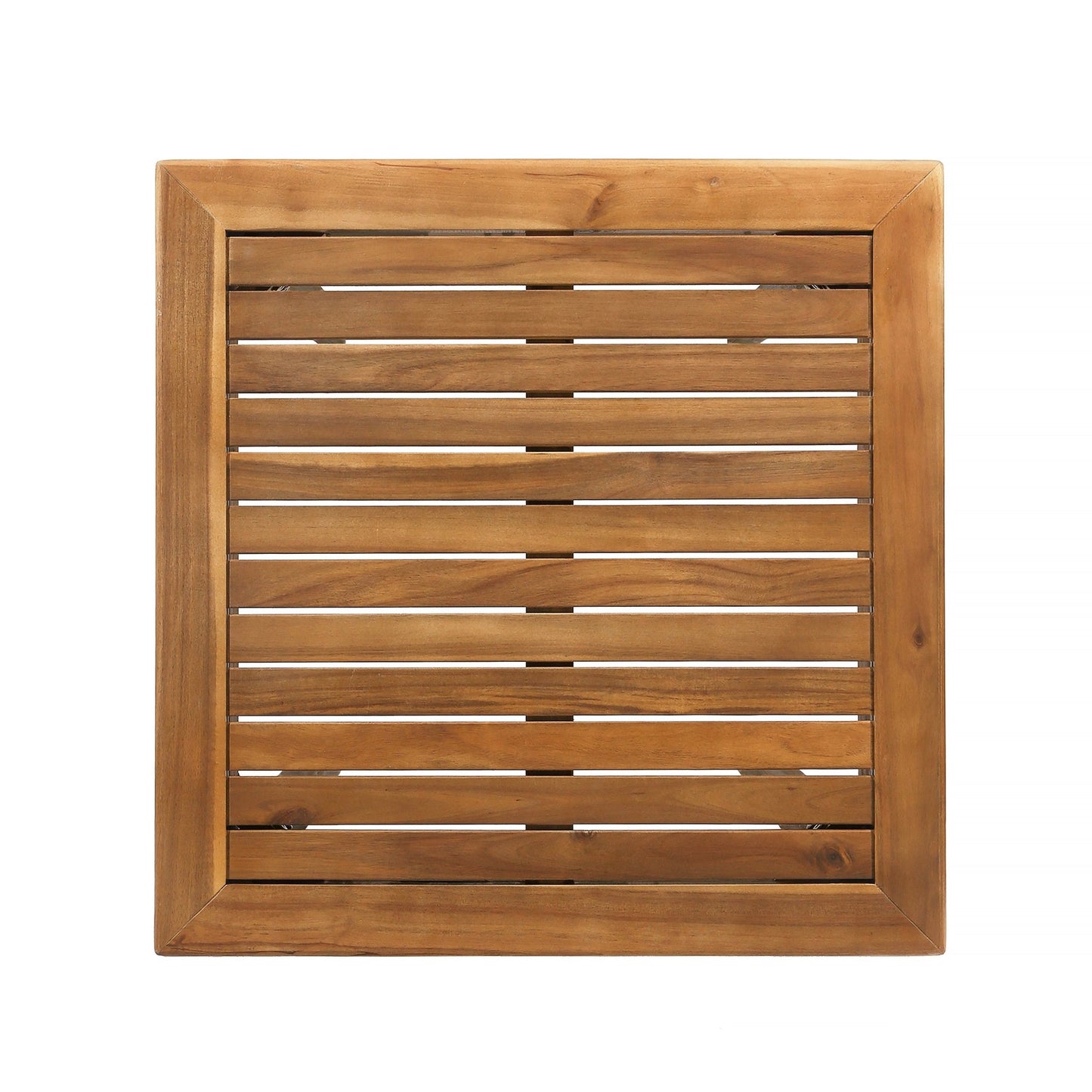 40' Outdoor Minimalist Acacia Wood Square Bar Table, Teak Finish - 1st Choice Furniture Direct