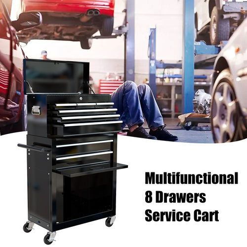 1st Choice High Capacity Rolling Tool Chest with Wheels and Drawers in Black