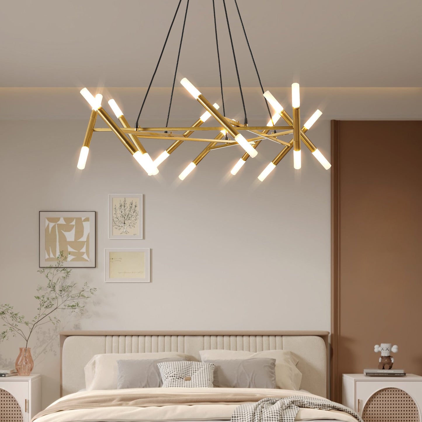 41 Inch Modern Gold Branch Chandelier Light Fixture - 1st Choice Furniture Direct