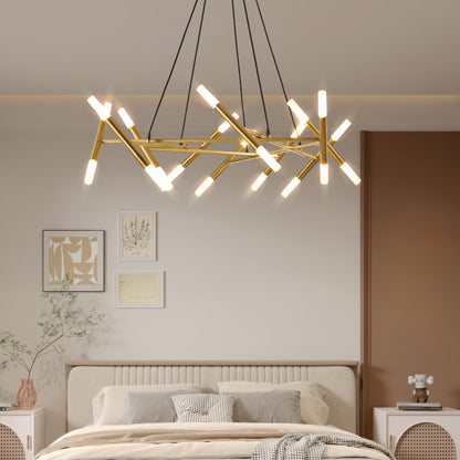 41 Inch Modern Gold Branch Chandelier Light Fixture - 1st Choice Furniture Direct