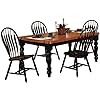 Sunset Trading Black Cherry Selections 5 Piece 56-72" Rectangular Extendable Dining Set with 4 Comfort Back Chairs
