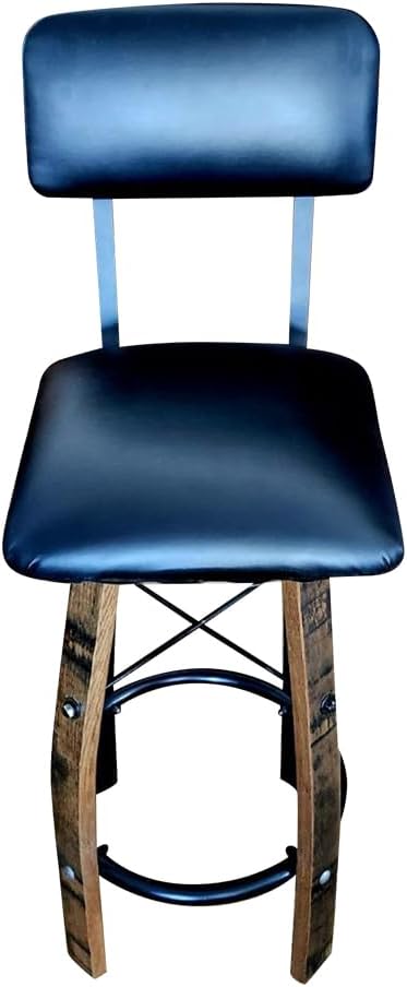 William Sheppee 16" Seats Stave Bar Counter Stools Genuine Leather - 1st Choice Furniture Direct