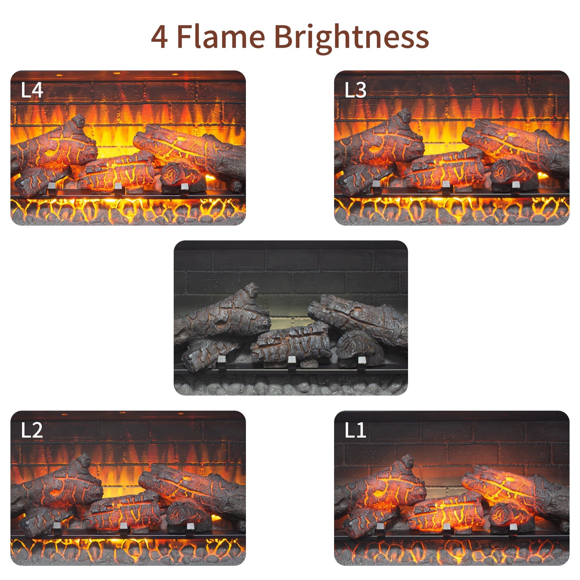 42 inch Infrared Electric Fireplace with Removable Trim kit Insert, Touch Panel Home Decor Heater - 1st Choice Furniture Direct