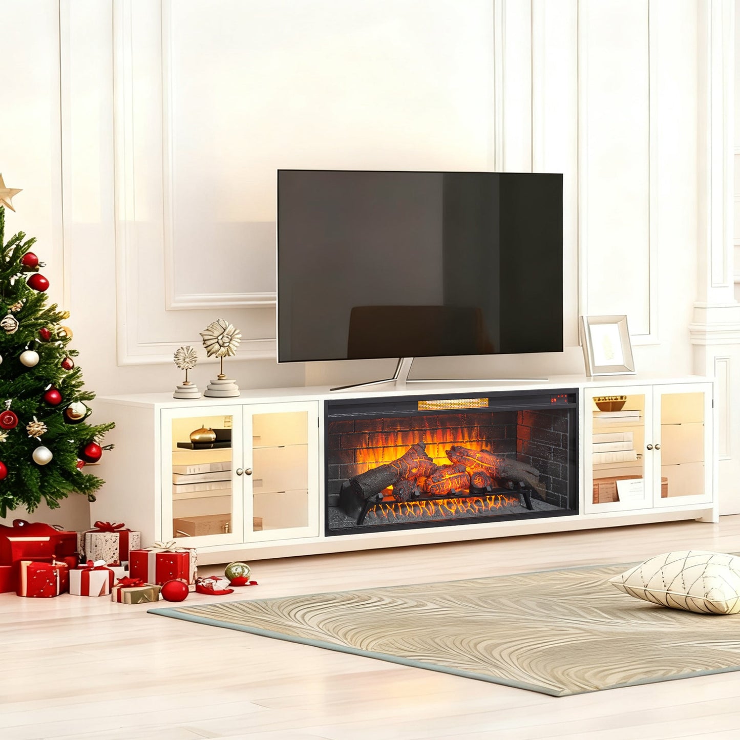 42 inch Infrared Electric Fireplace with Removable Trim kit Insert, Touch Panel Home Decor Heater - 1st Choice Furniture Direct