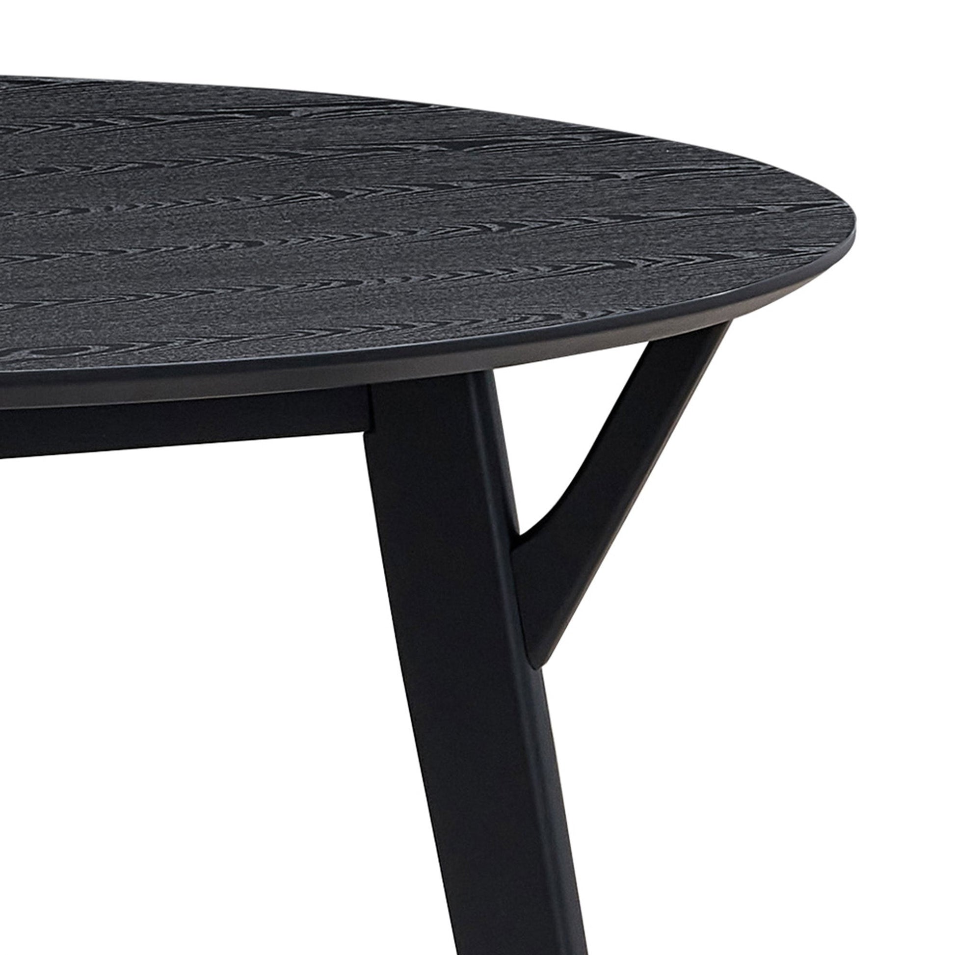 42.01 Inch Saving Place Table,Wooden Dining Table for 4 Persons,Modern Design Round Kitchen Table for Living Room,Apartment,Restaurant,Black - 1st Choice Furniture Direct