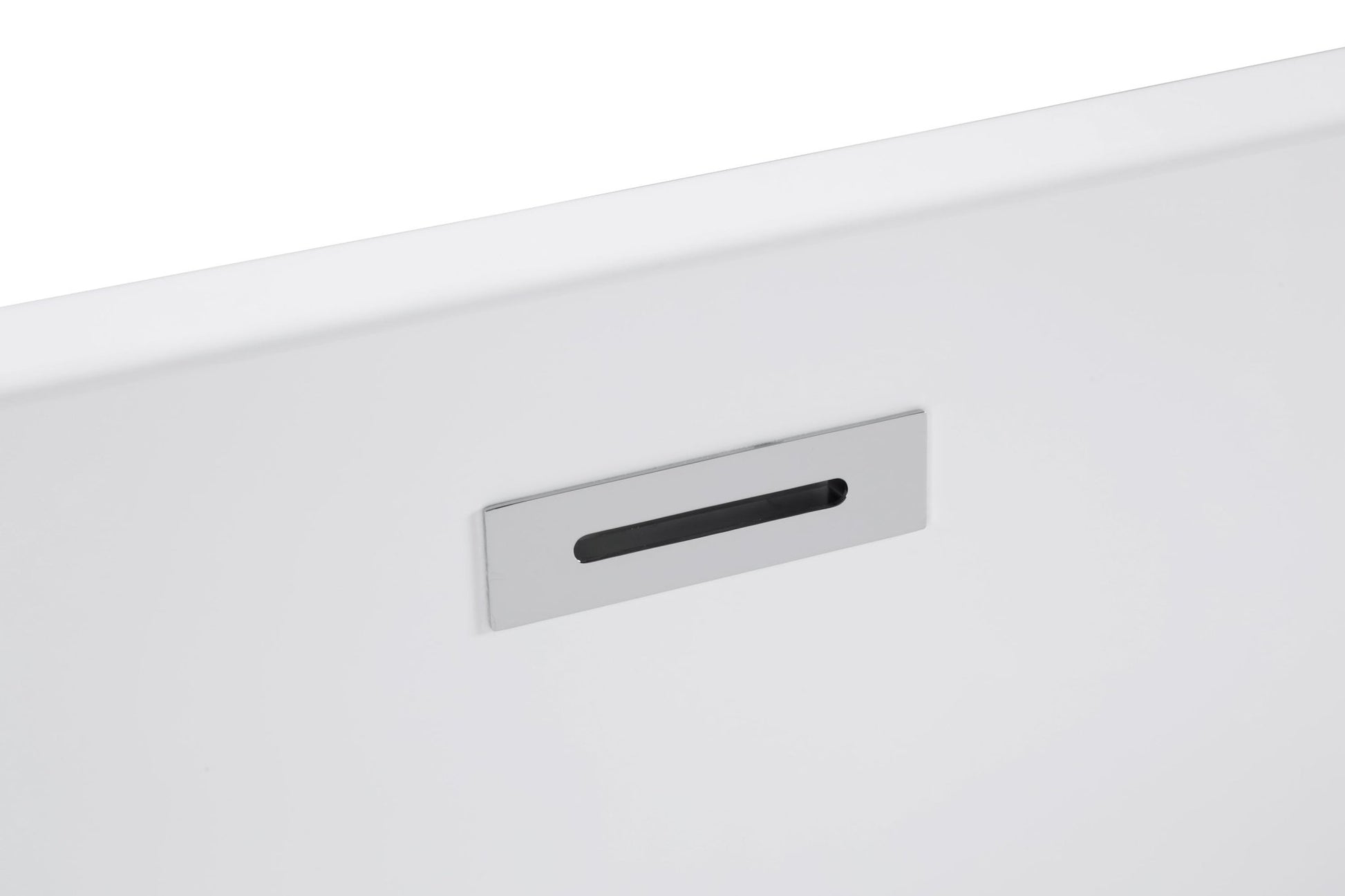 43' Gloss White Acrylic Freestanding Bathtub with Chrome Drain, Rectangular Shape, UV5 Anti - Yellowing Acrylic, CUPC Certified - 1st Choice Furniture Direct