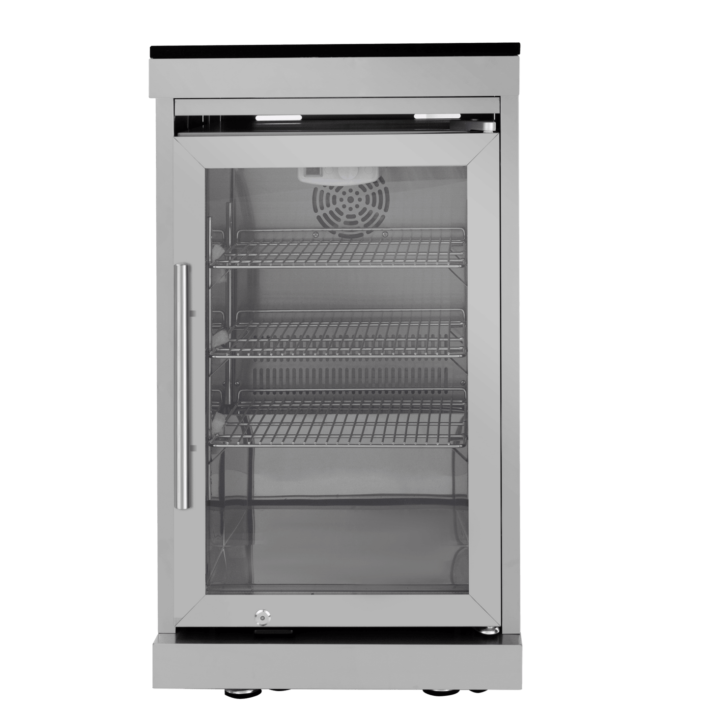 43 - Inch 6 - Burner 85000 BTU Deluxe Stainless Steel Gas Outdoor Kitchen Bar Barbecue Island Grill + Wine Cooler Compact Refrigerator + Rotisserie + Granite Countertops + Storage Cabinets & Drawers - 1st Choice Furniture Direct