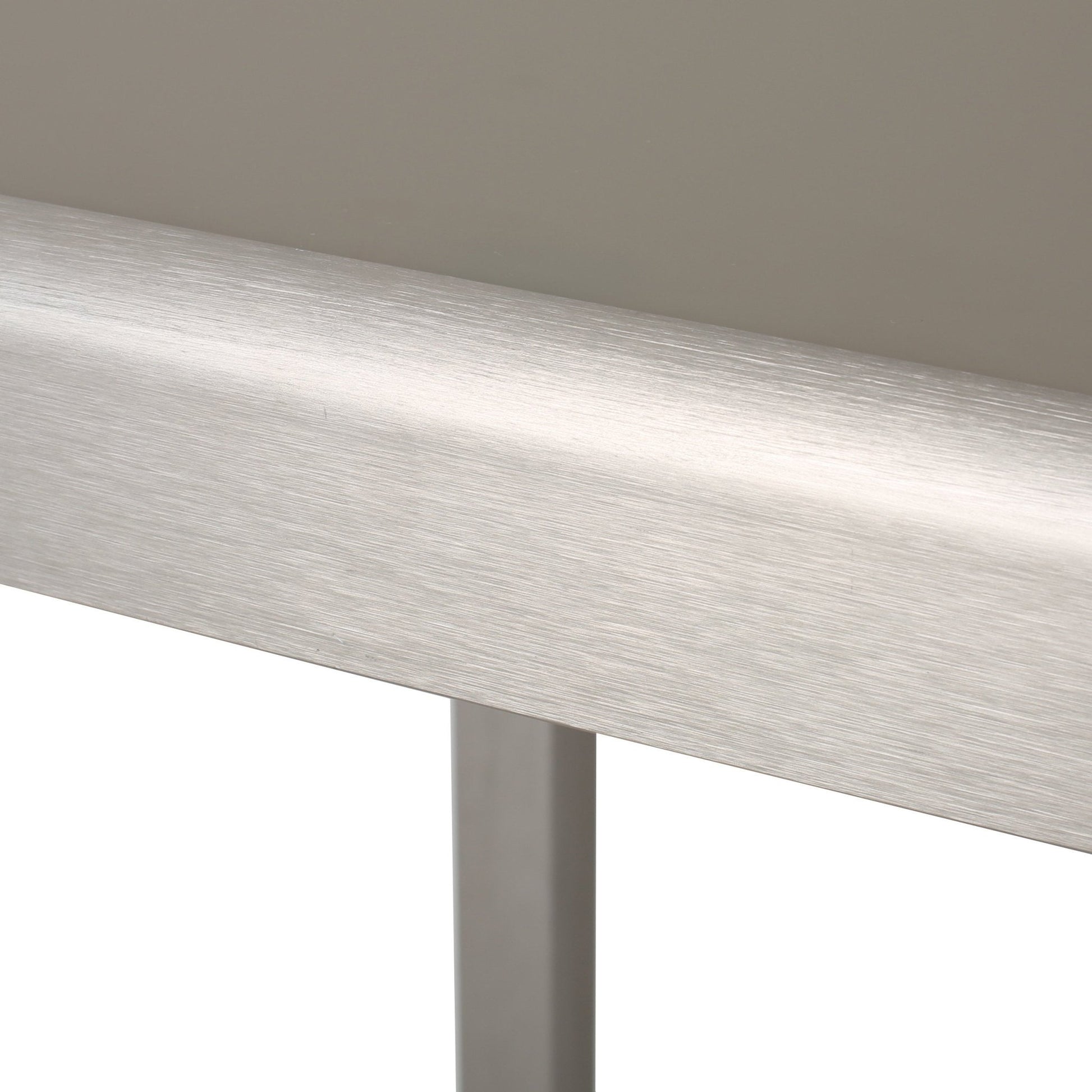 43' Outdoor Aluminum Frame Bar Table with Glass Table Top, Grey Finish - 1st Choice Furniture Direct