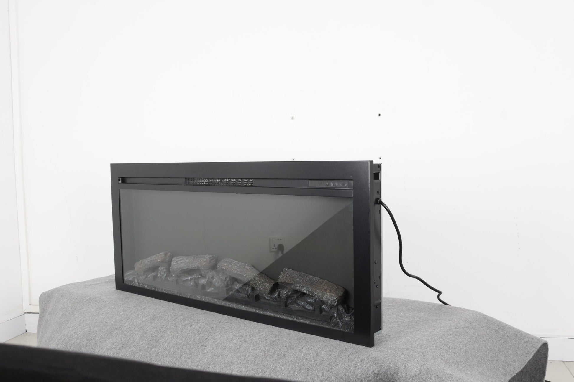 44 Inch Wall Mounted Electric Fireplace with Remote Control - 1st Choice Furniture Direct