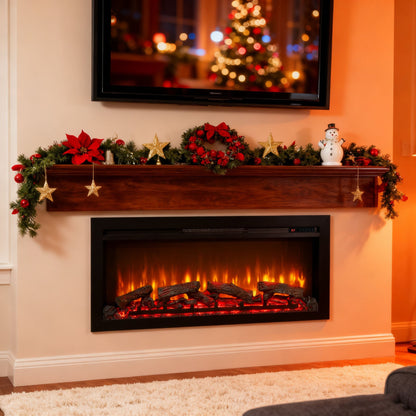 44 Inch Wall Mounted Electric Fireplace with Remote Control - 1st Choice Furniture Direct