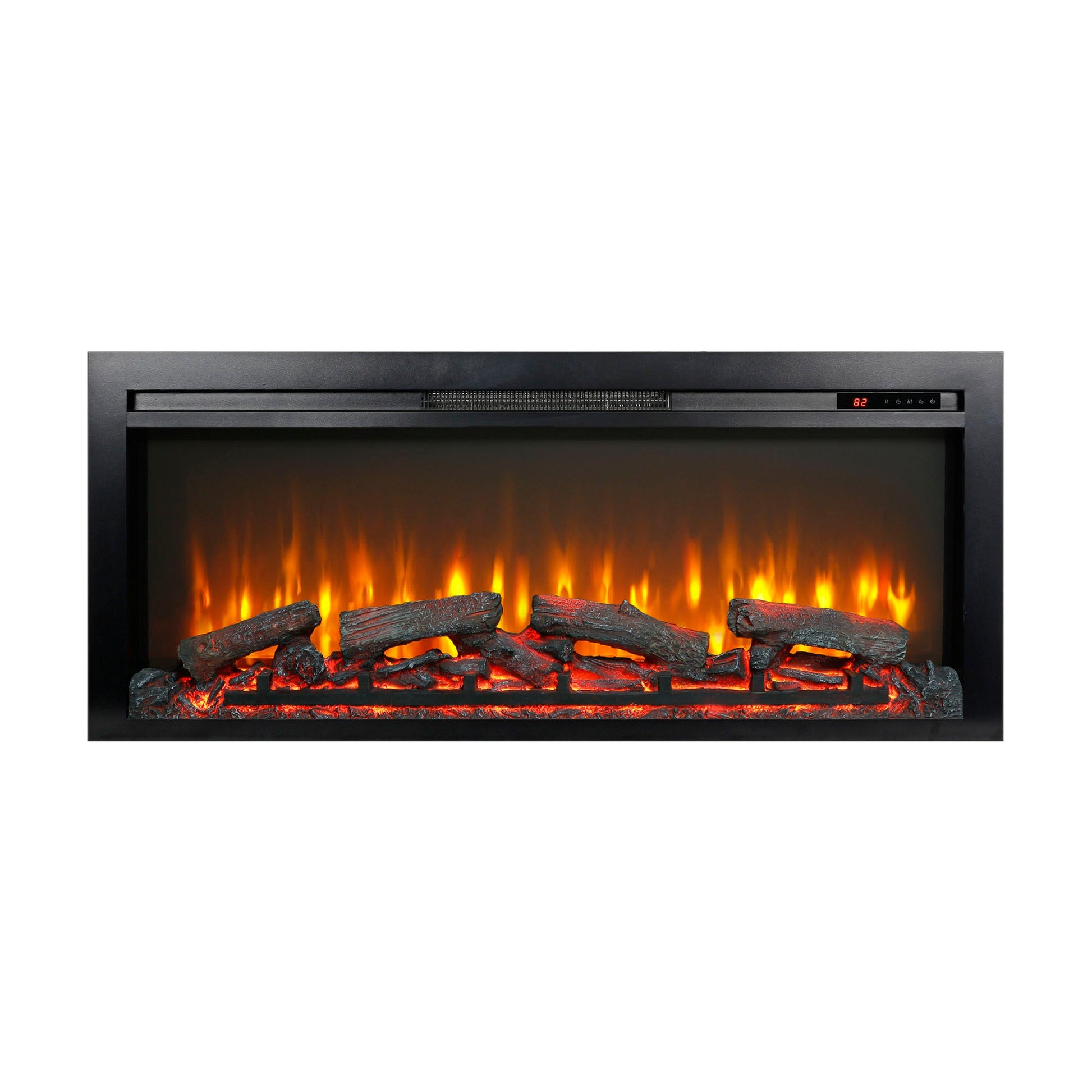 44 Inch Wall Mounted Electric Fireplace with Remote Control - 1st Choice Furniture Direct