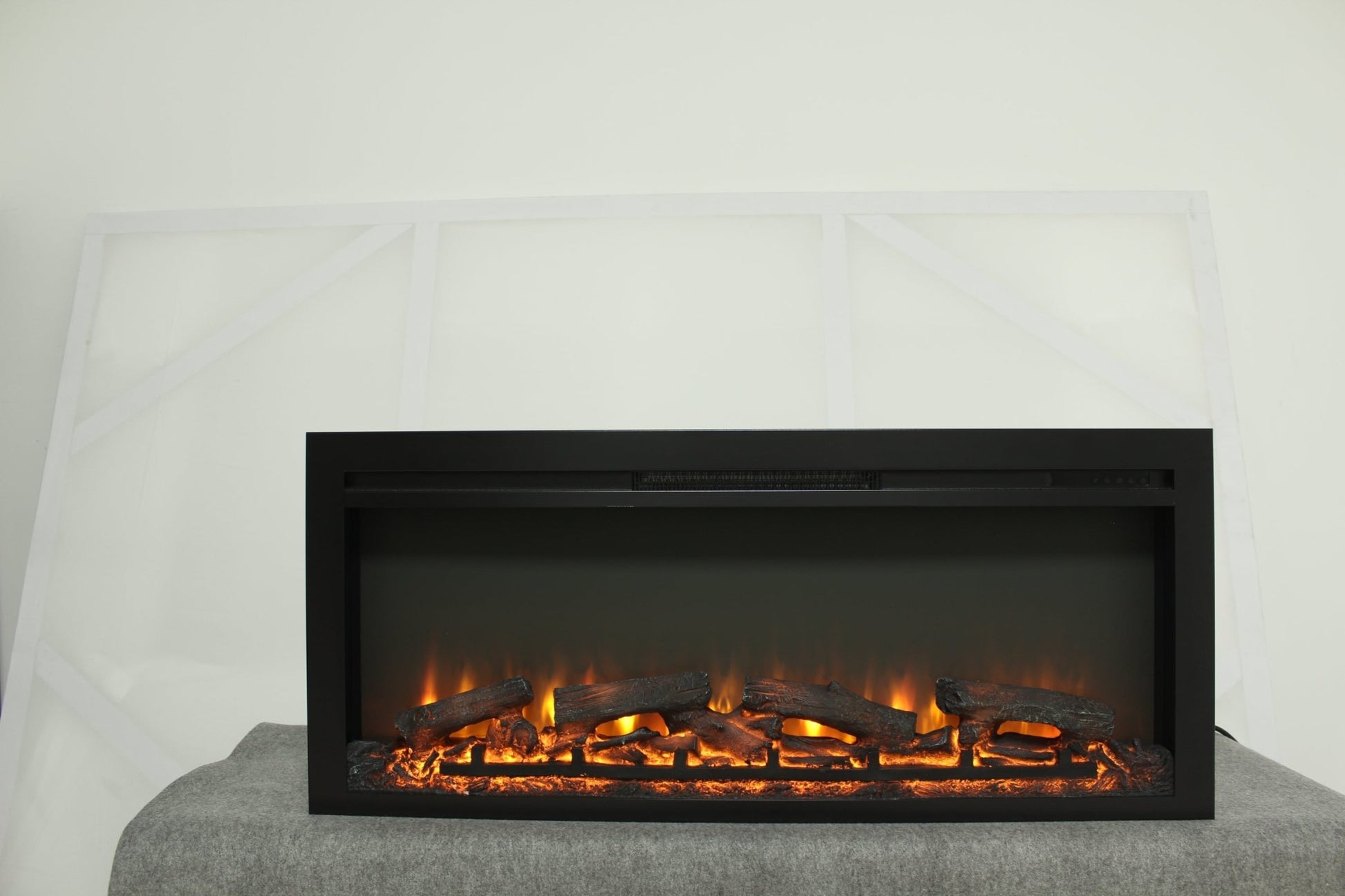 44 Inch Wall Mounted Electric Fireplace with Remote Control - 1st Choice Furniture Direct