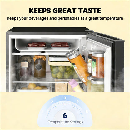 4.5 Cu. Ft. Black Mini Refrigerator with Freezer | Compact Fridge - 1st Choice Furniture Direct