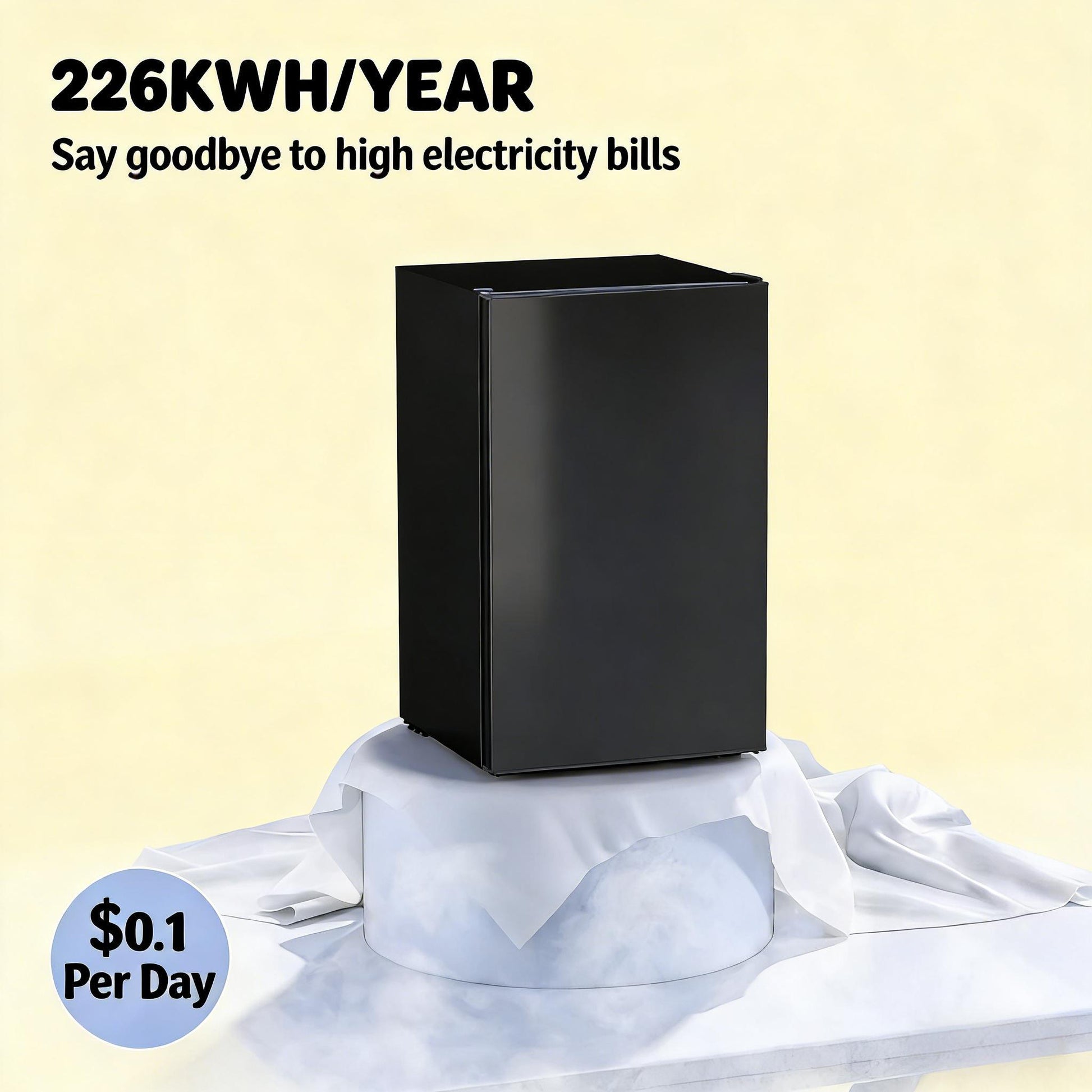 4.5 Cu. Ft. Black Mini Refrigerator with Freezer | Compact Fridge - 1st Choice Furniture Direct