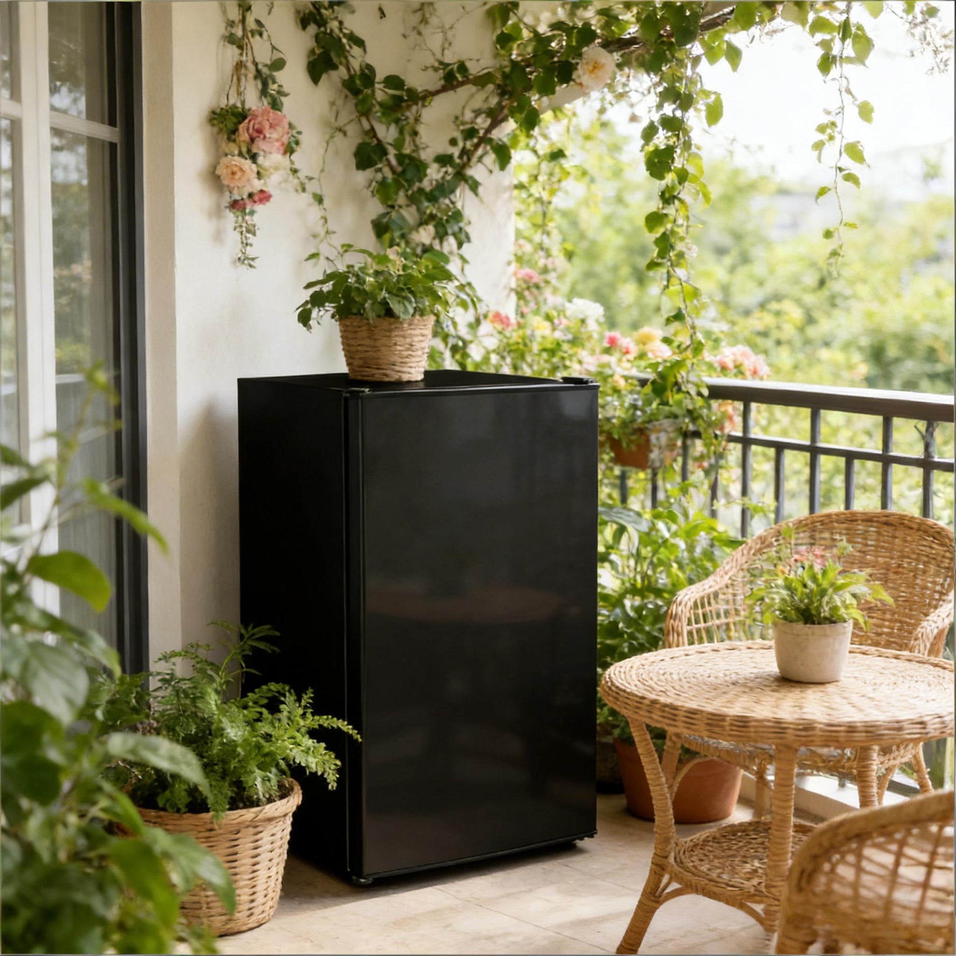 4.5 Cu. Ft. Black Mini Refrigerator with Freezer | Compact Fridge - 1st Choice Furniture Direct