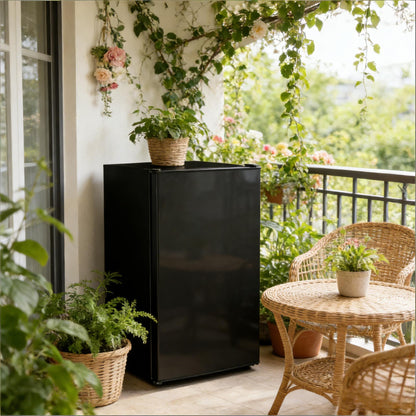 4.5 Cu. Ft. Black Mini Refrigerator with Freezer | Compact Fridge - 1st Choice Furniture Direct