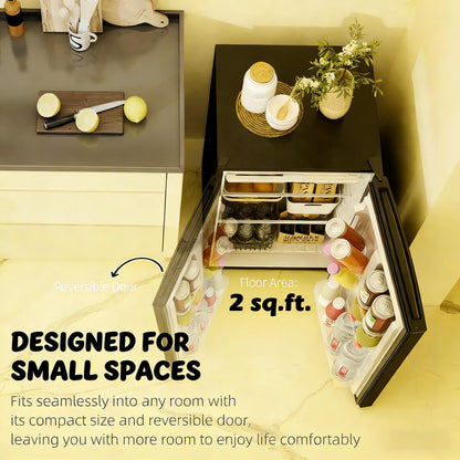 4.5 Cu. Ft. Black Mini Refrigerator with Freezer | Compact Fridge - 1st Choice Furniture Direct