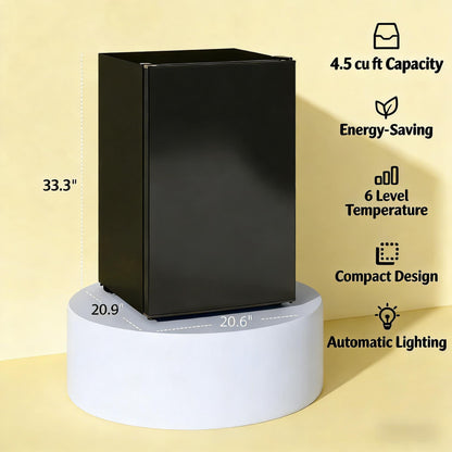 4.5 Cu. Ft. Black Mini Refrigerator with Freezer | Compact Fridge - 1st Choice Furniture Direct
