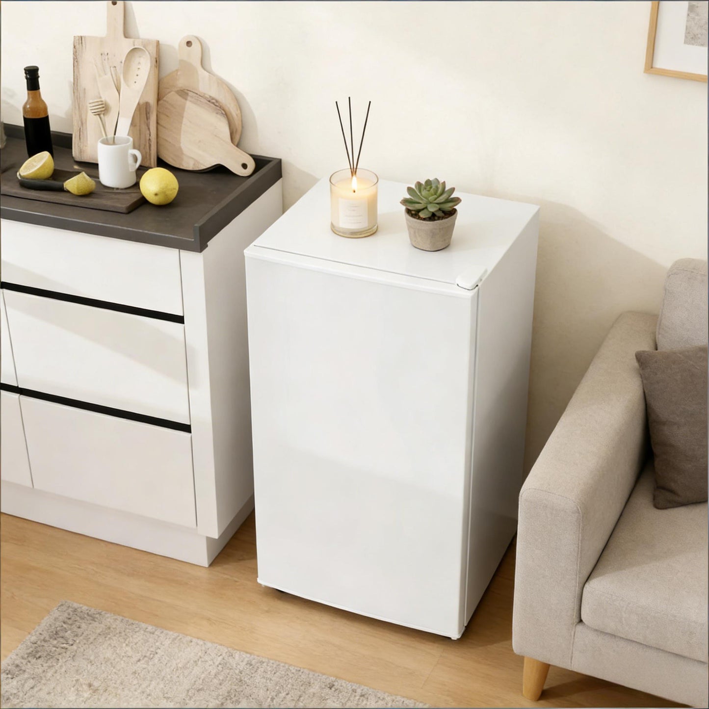 4.5 Cu. Ft. White Mini Fridge with Freezer – Compact Refrigerator for Dorm, Office & RV - 1st Choice Furniture Direct